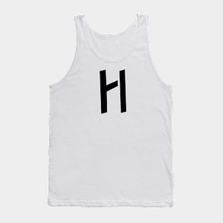 H – Greek Mythology - Black Letter H Tank Top